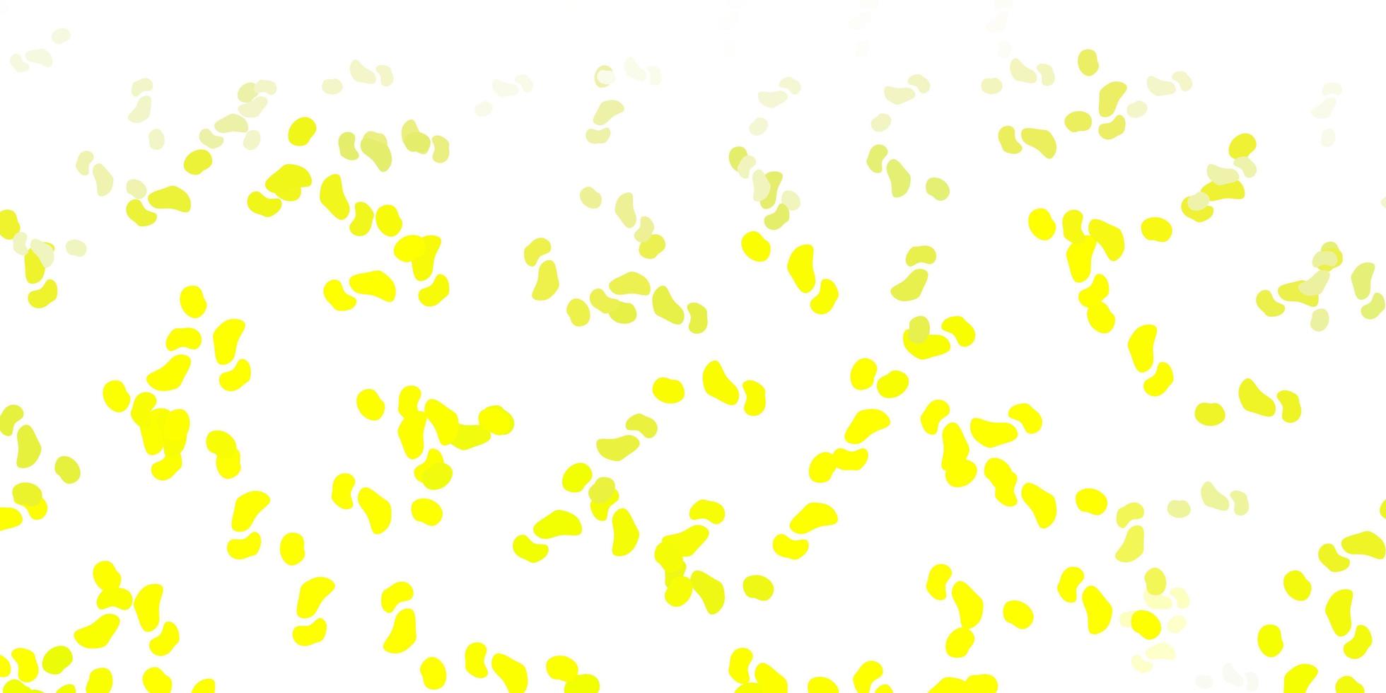 Light green, yellow vector background with random forms.