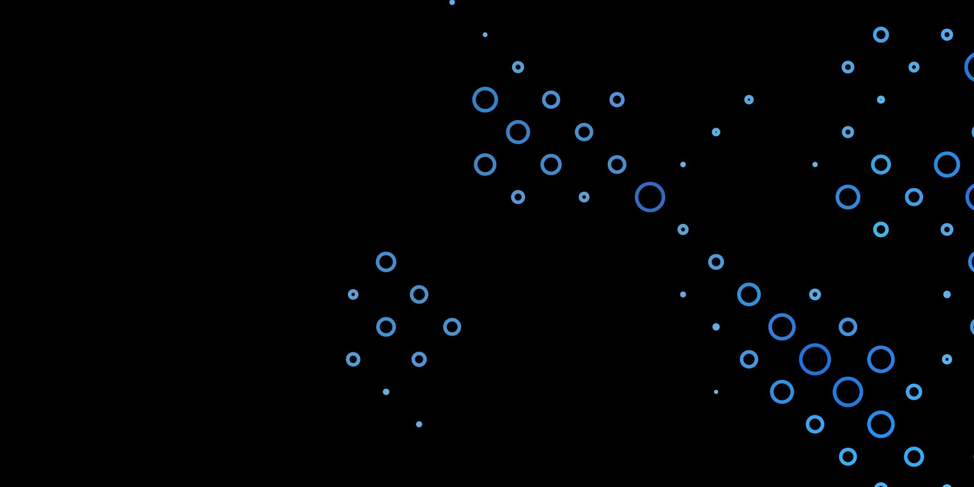 plantilla de vector azul oscuro con círculos