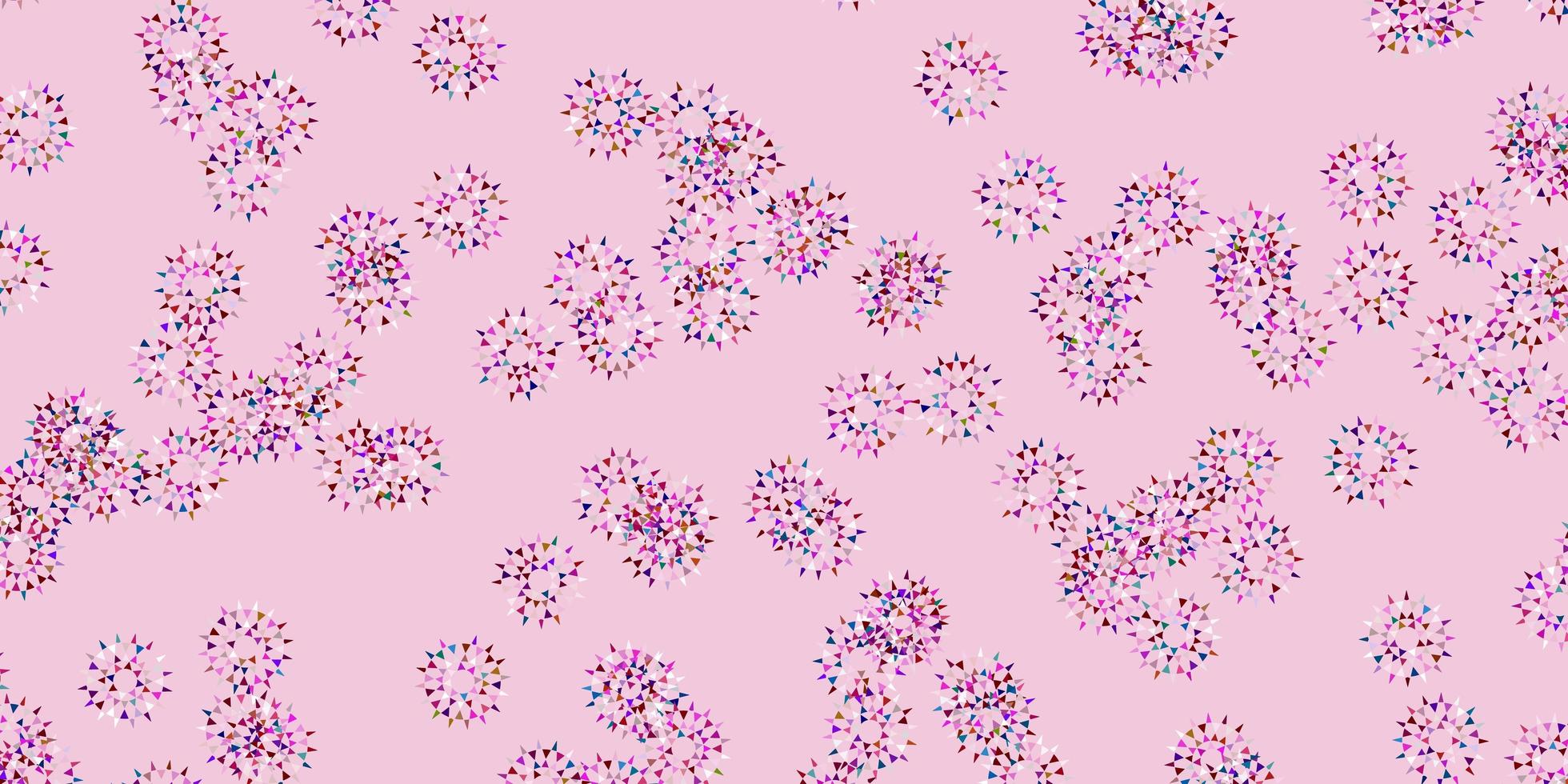 diseño natural de vector multicolor claro con flores.