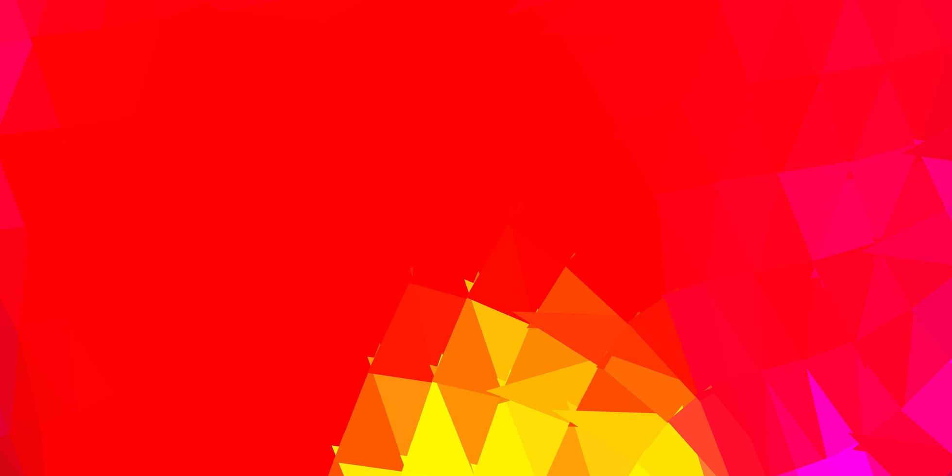 Light red, yellow vector gradient polygon design.