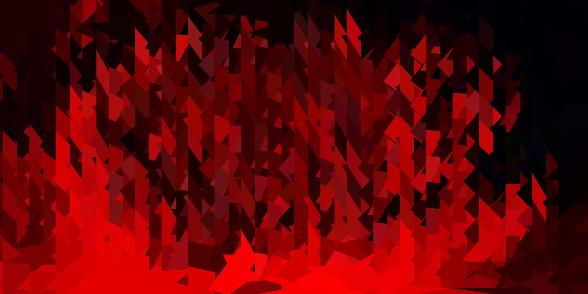 Plantilla de mosaico de triángulo vector rojo oscuro.