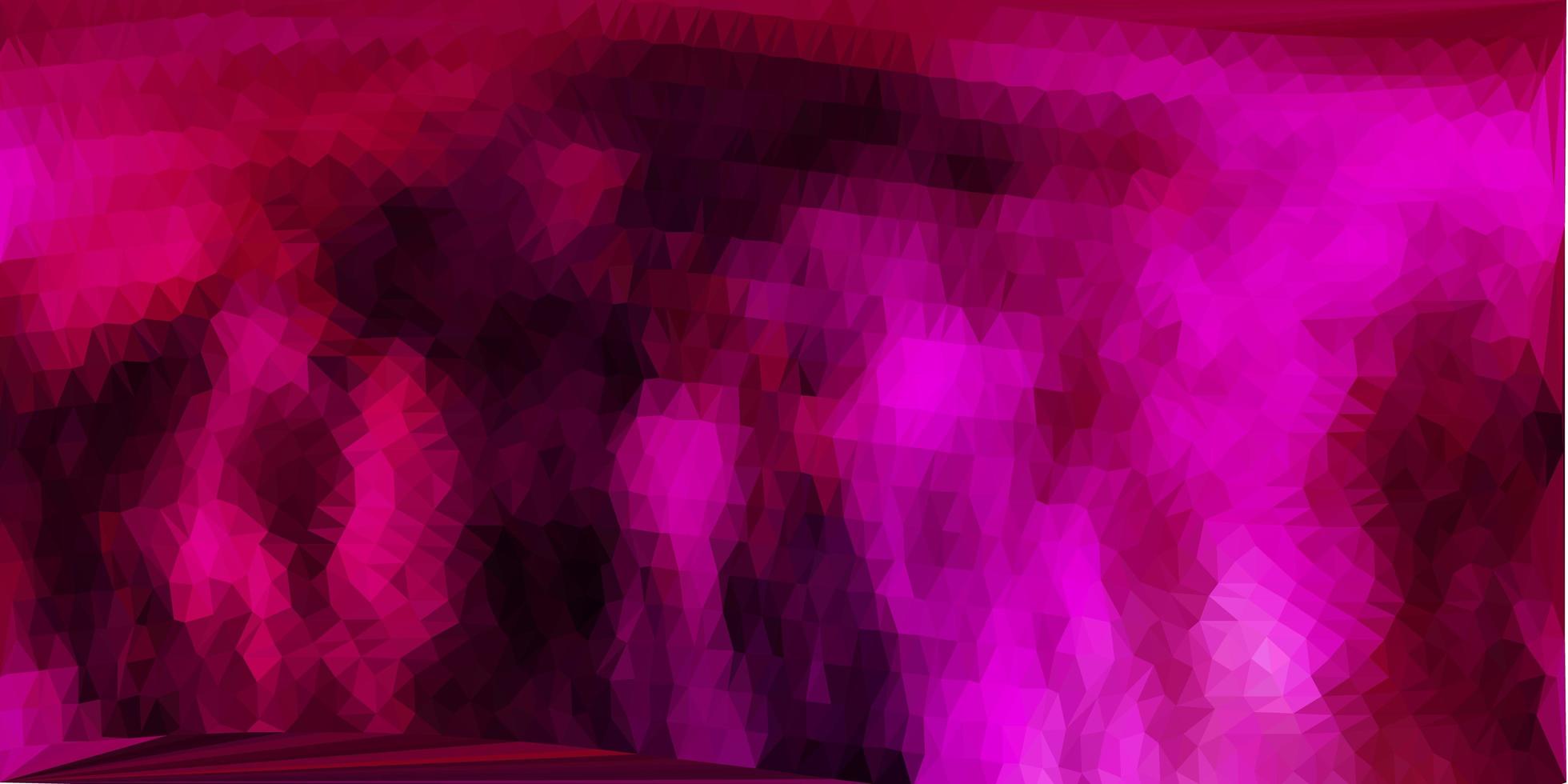 Dark pink vector triangle mosaic backdrop.