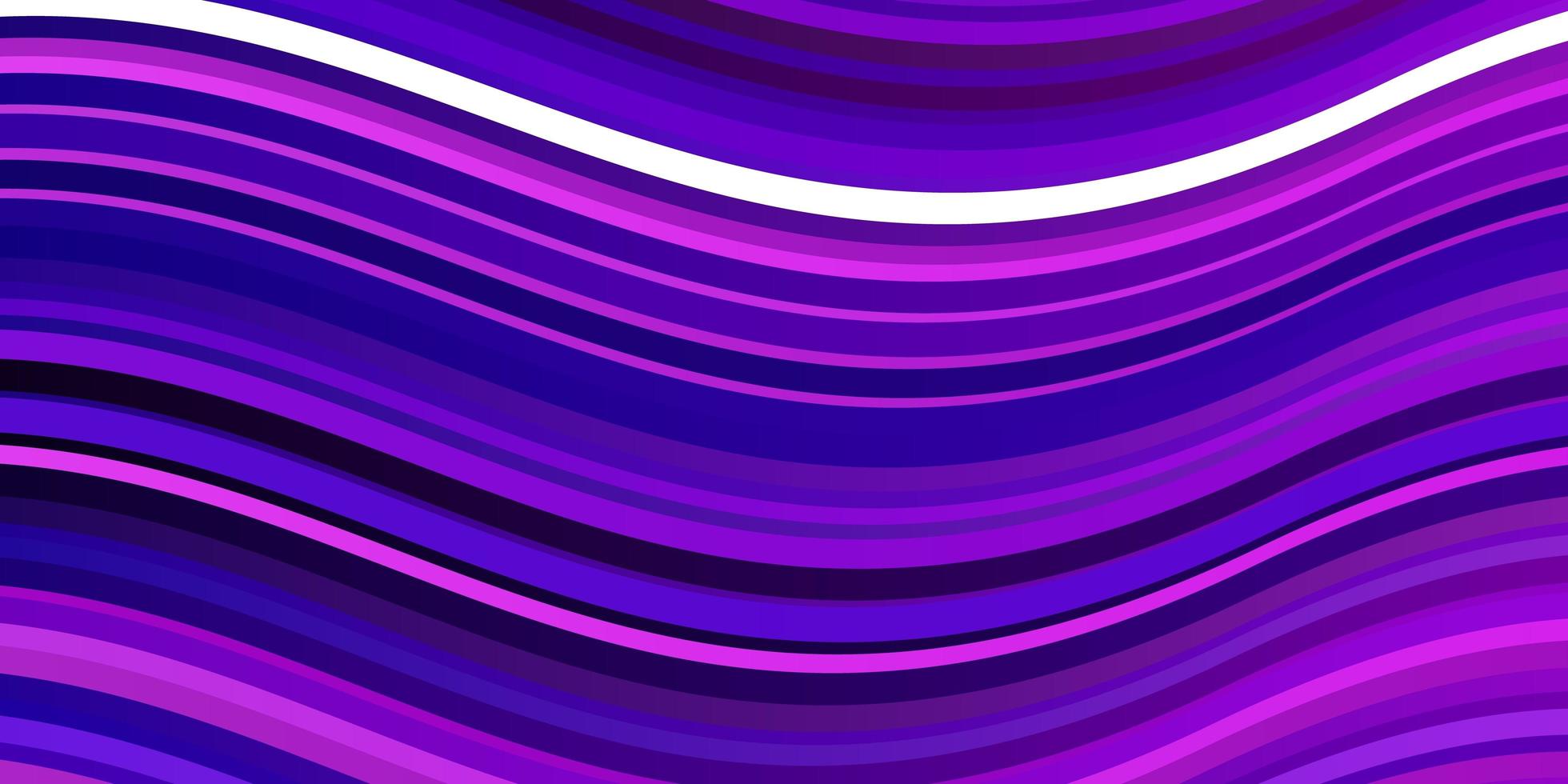 Fondo de vector violeta, rosa claro con curvas.