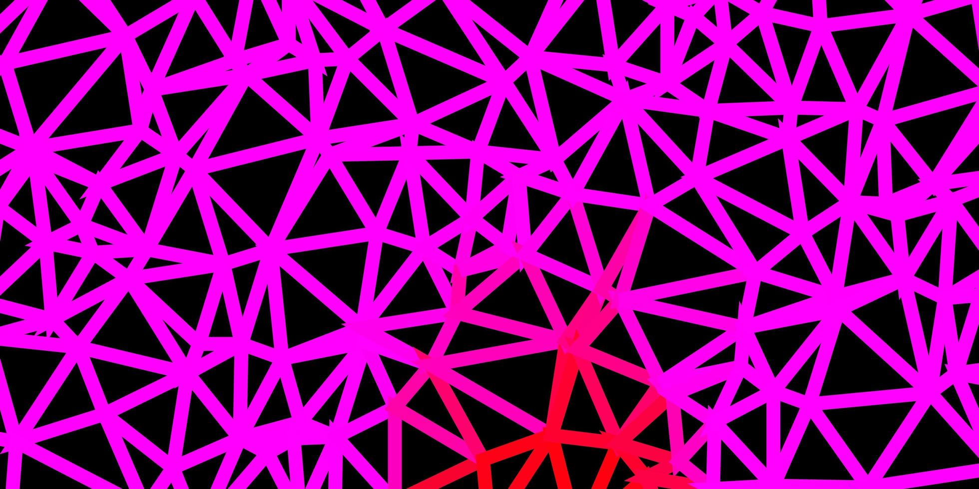 Light pink, red vector abstract triangle backdrop.