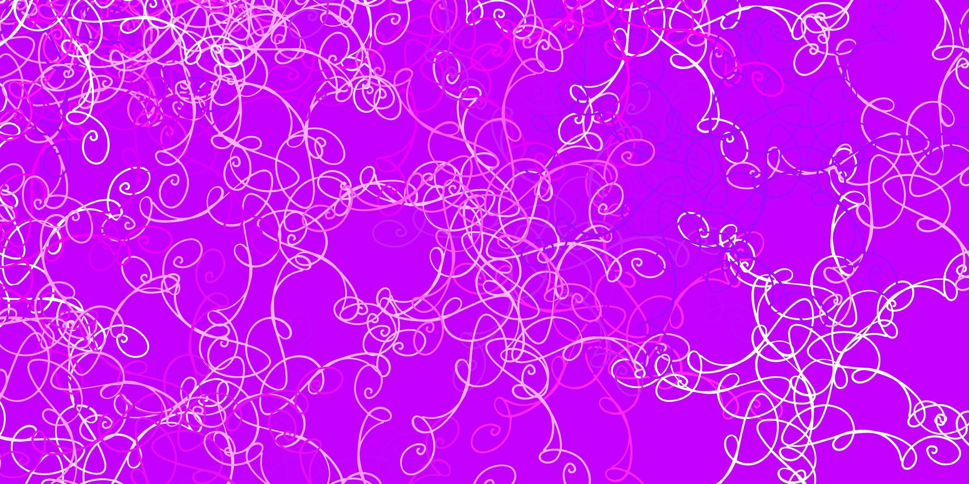 Fondo de vector violeta, rosa claro con curvas.