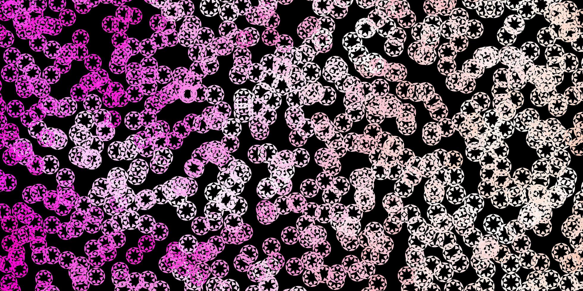 Dark pink vector background with bubbles.