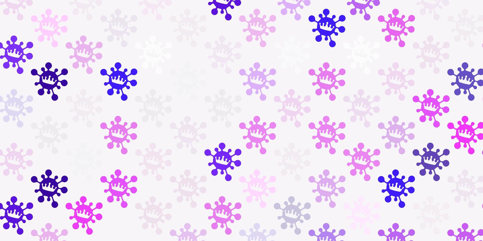 Light purple, pink vector template with flu signs.