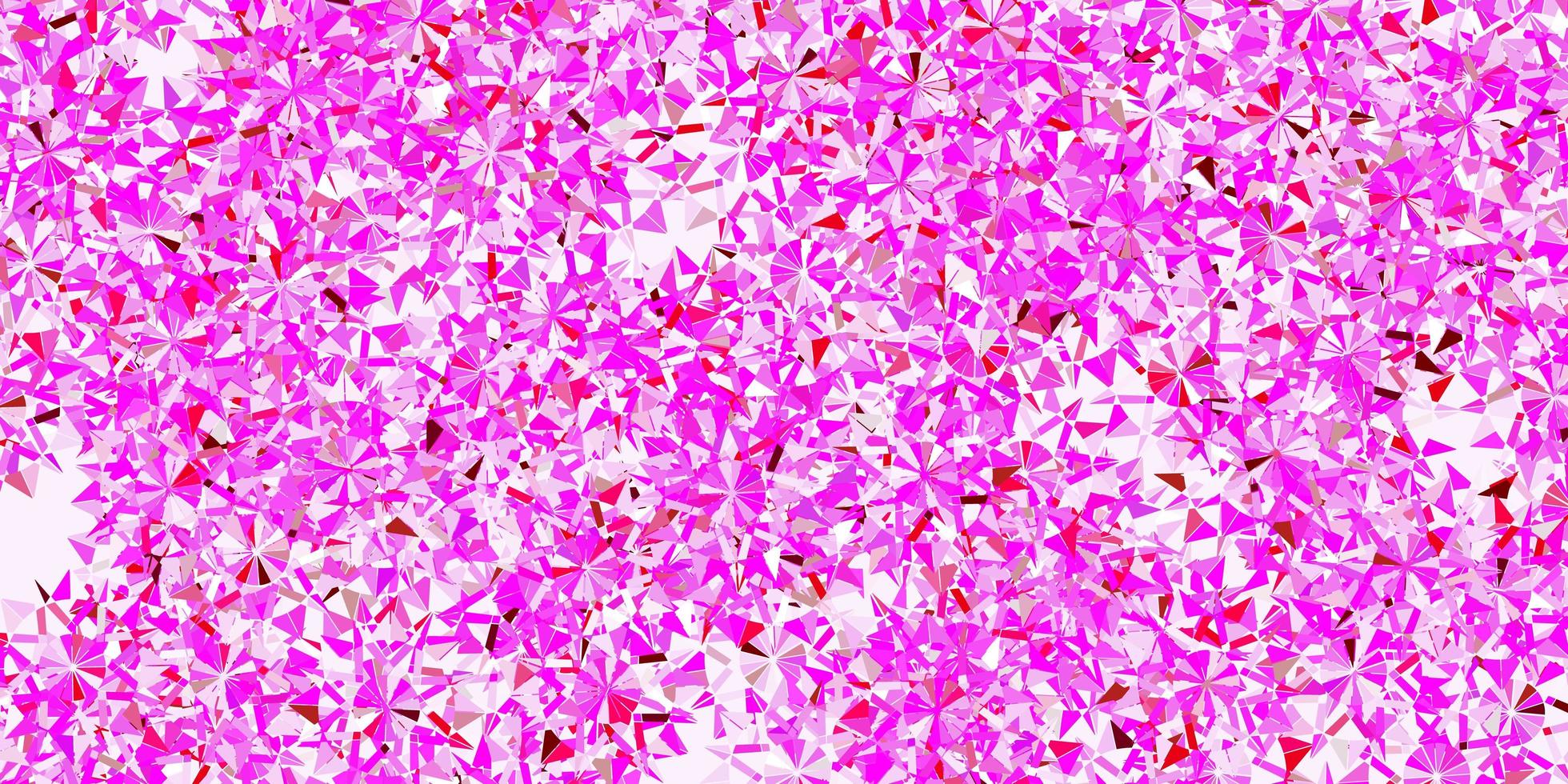 plantilla de vector de color púrpura claro, rosa con copos de nieve de hielo.