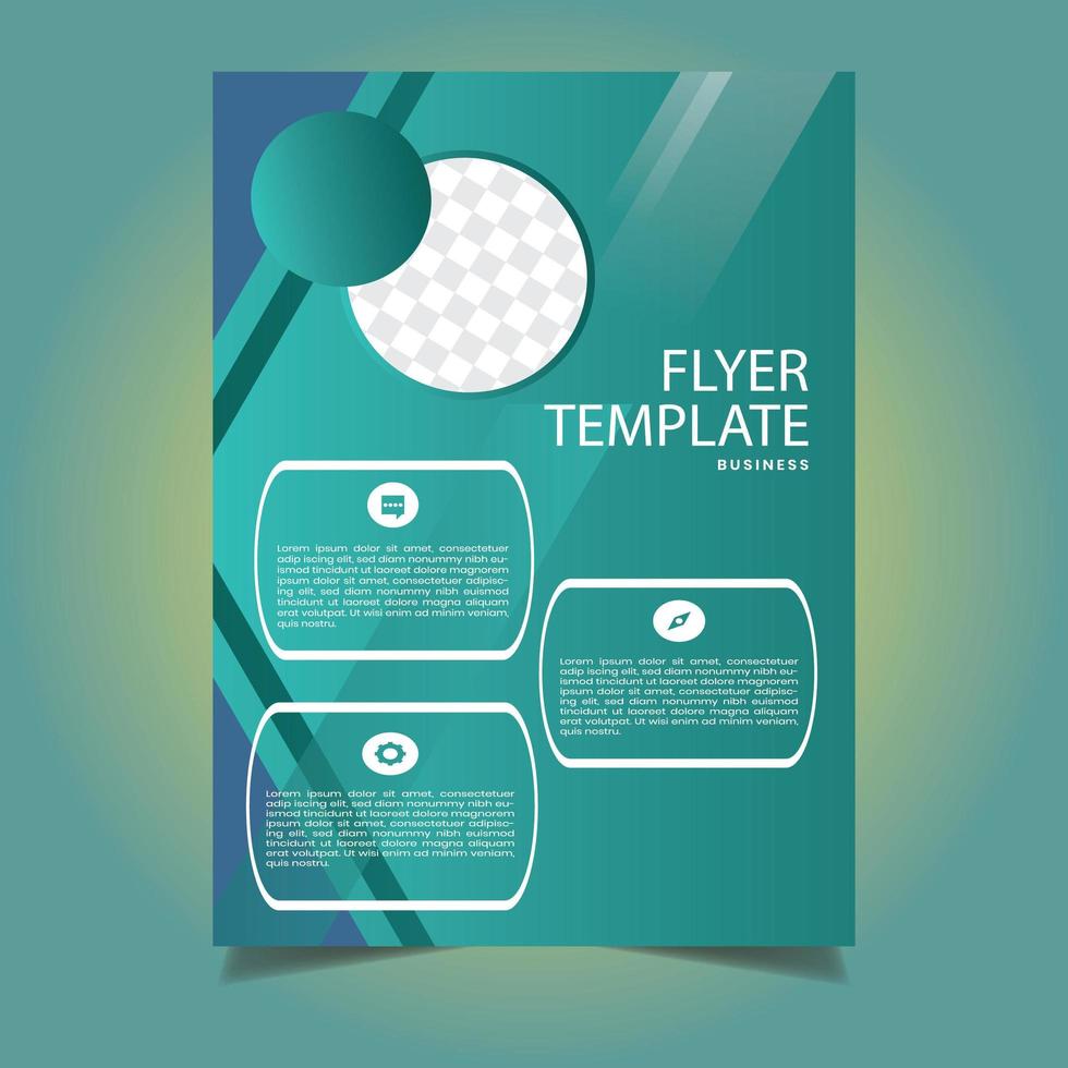 Green Business Flyer Template vector