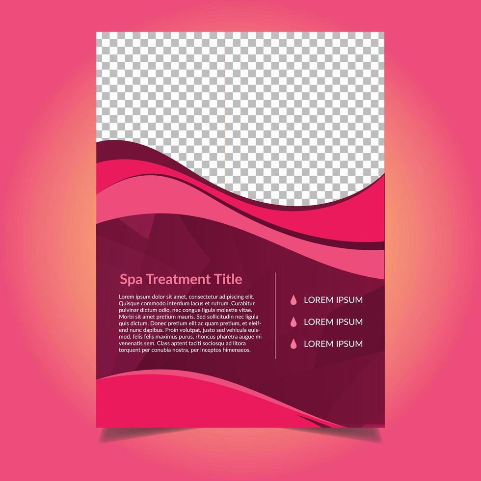 Spa Treatment Business Flyer Template vector