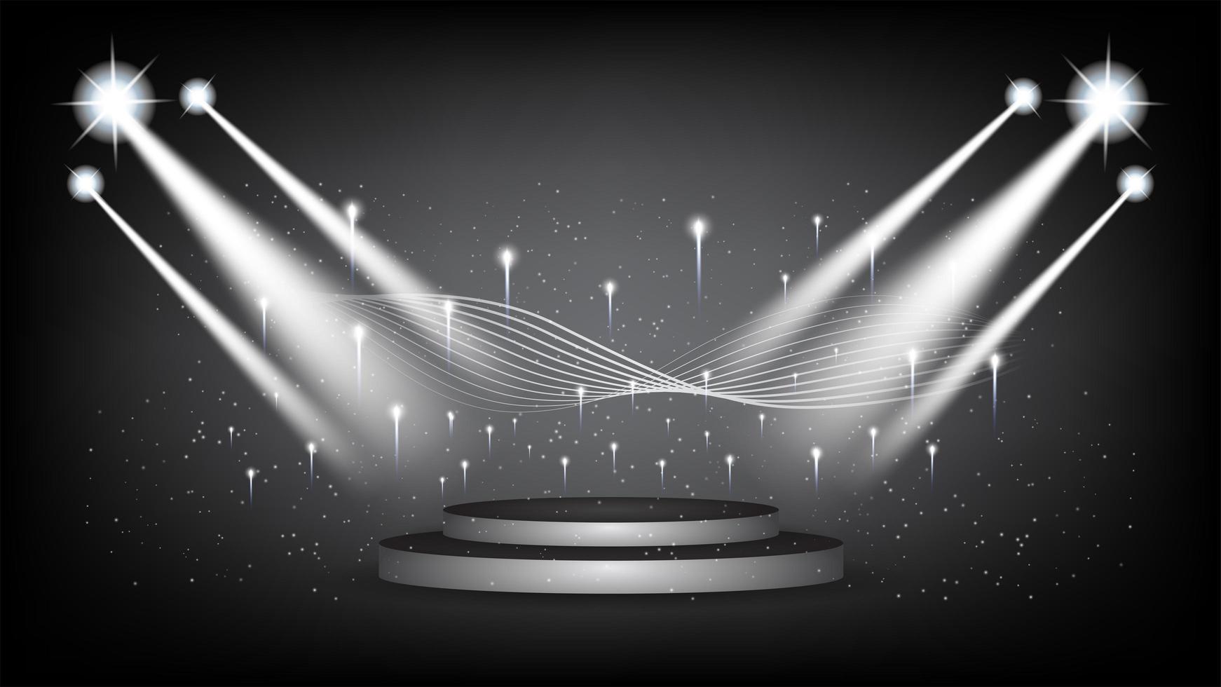 Abstract background stage with scenic lights vector