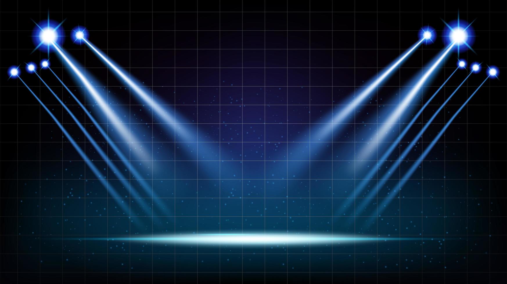 Abstract background stage hall with scenic lights vector