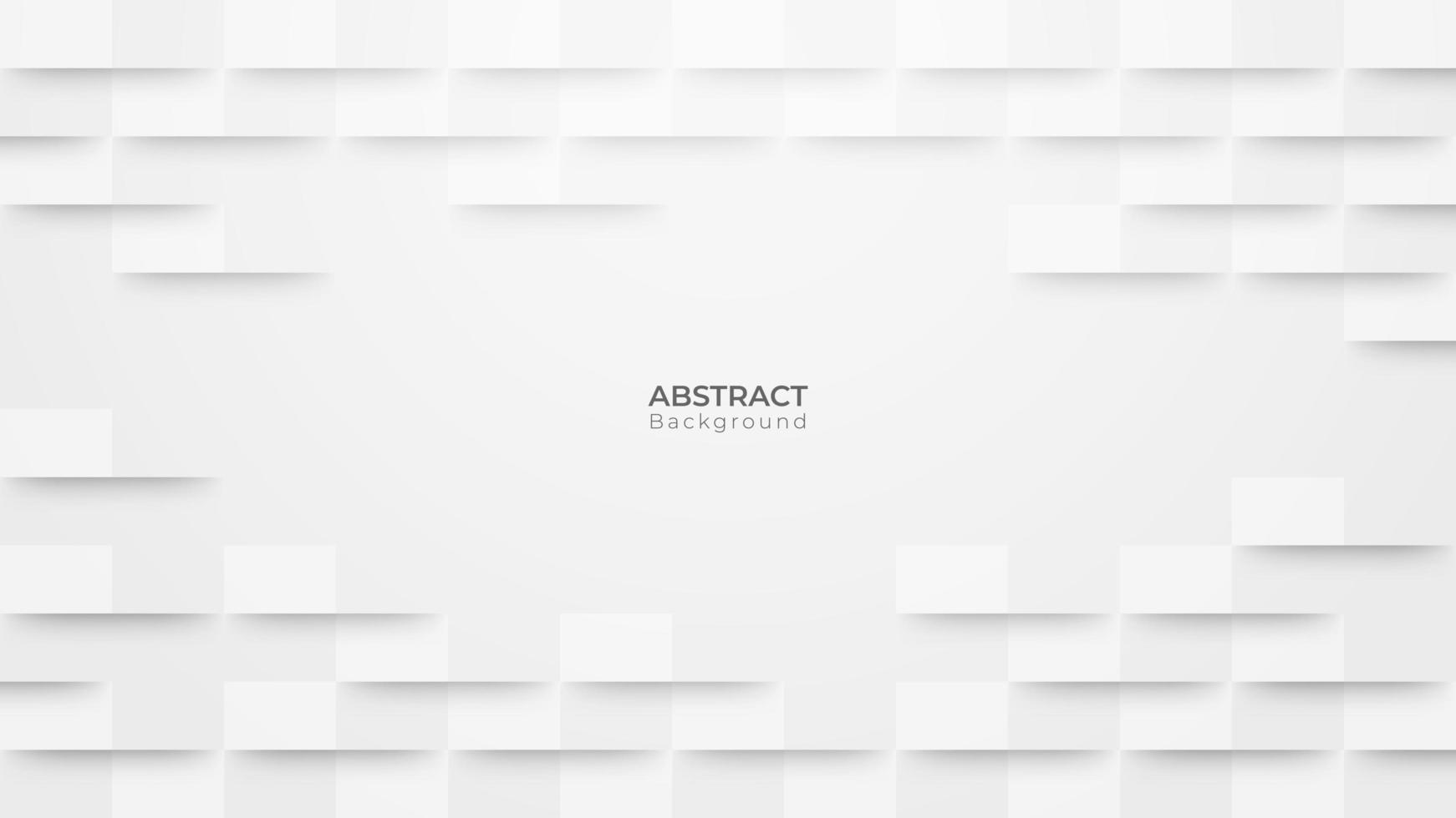 Abstract, 3D, modern white and grey pattern background with cubes vector