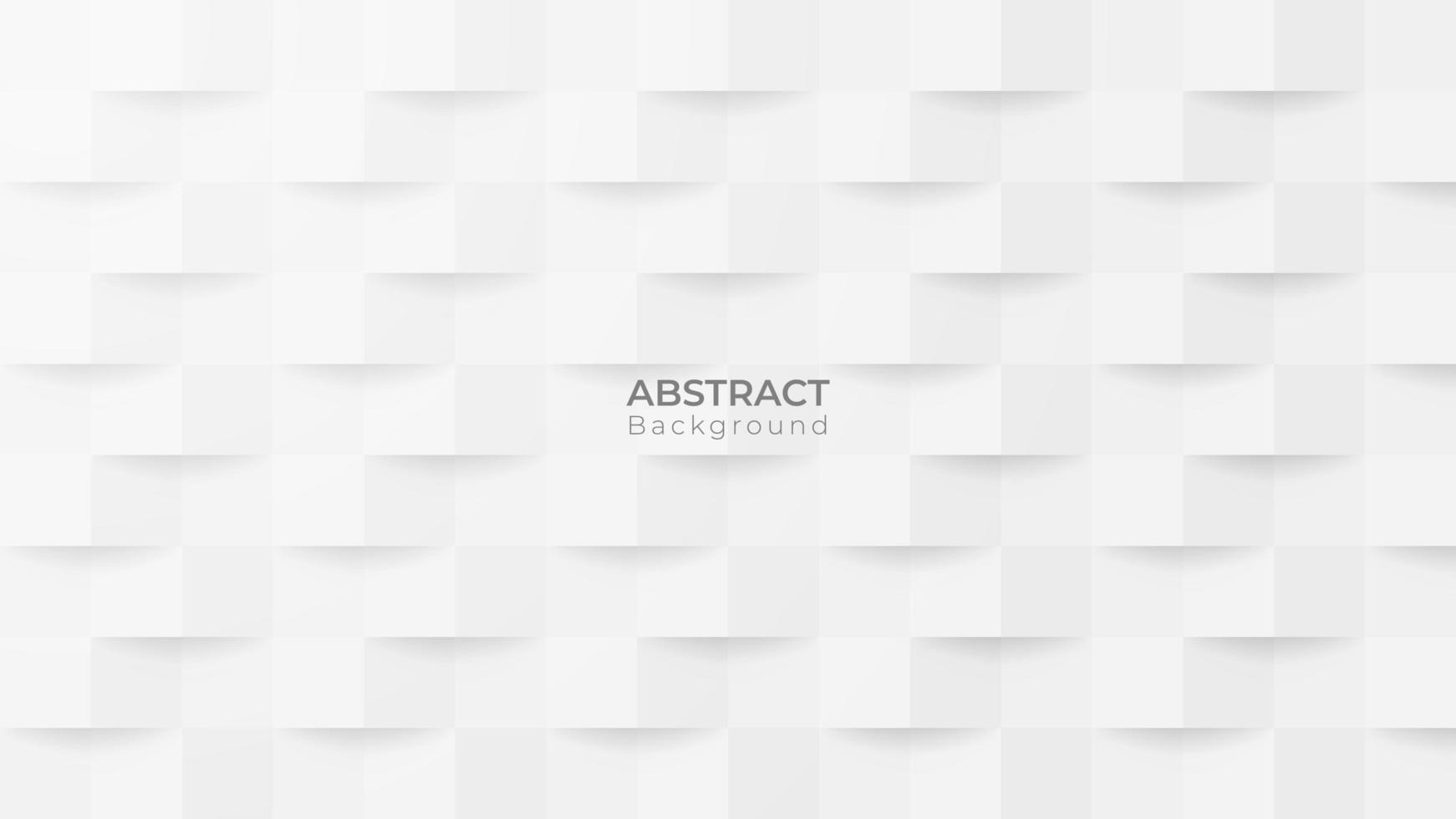 Abstract, 3D, modern white and grey pattern background with cubes vector