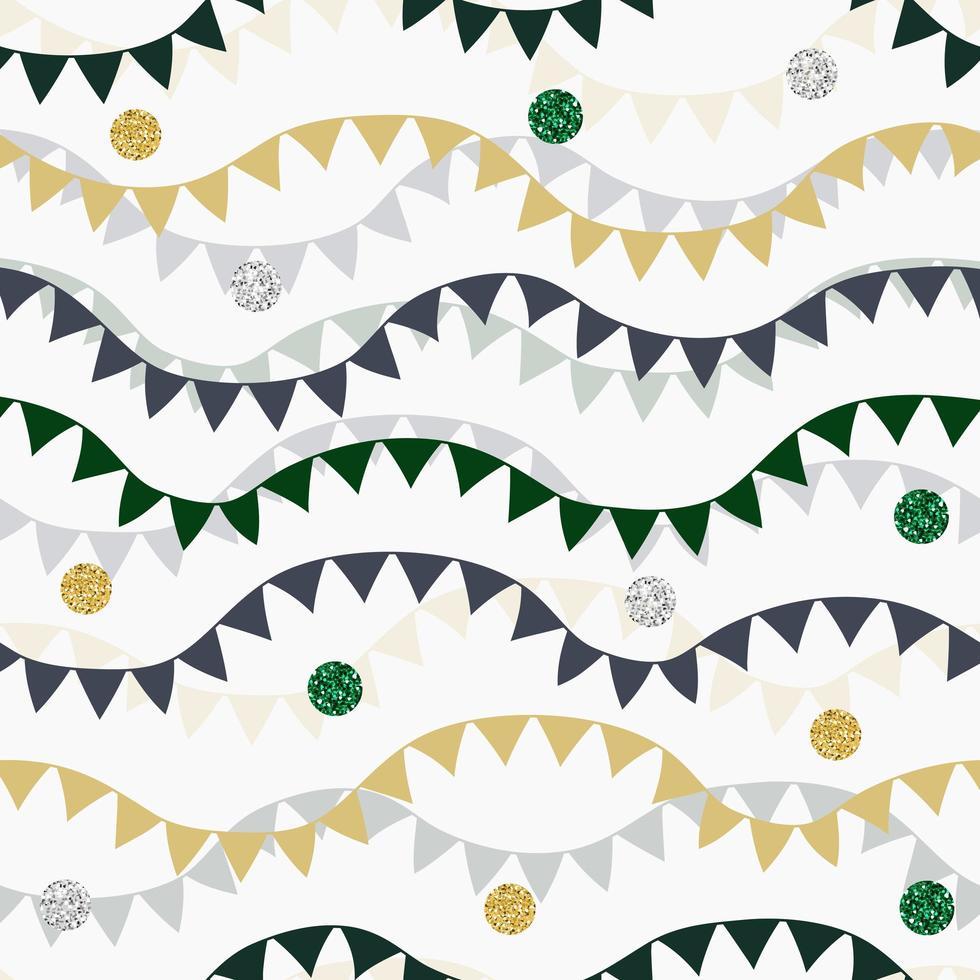 Seamless pattern background with colourful decorative flags vector