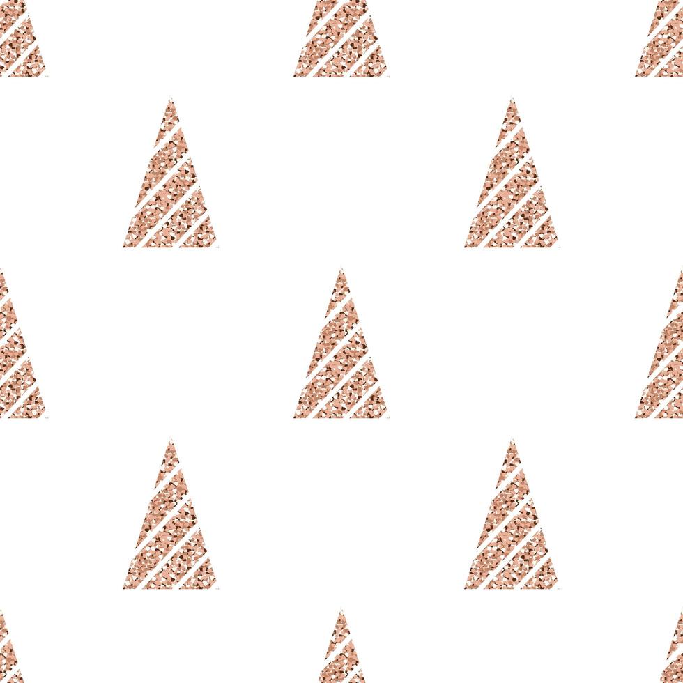 Seamless pattern background with glitter pine tree with triangle shapes vector