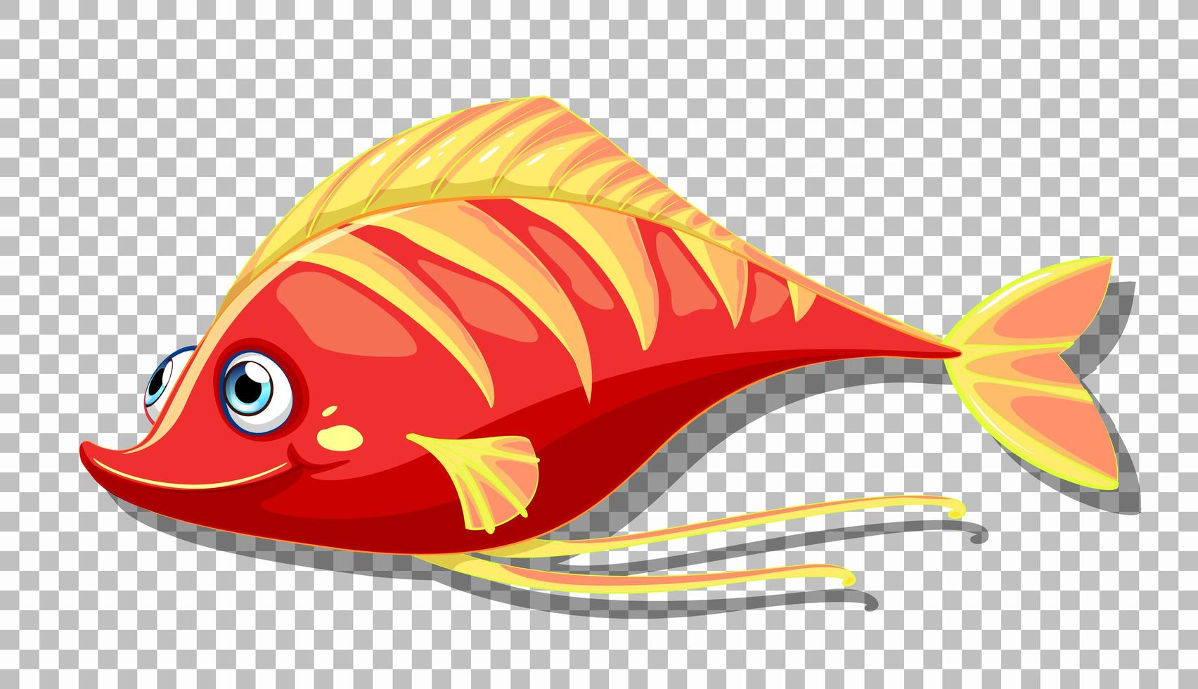 un personaje de dibujos animados de pescado aislado vector