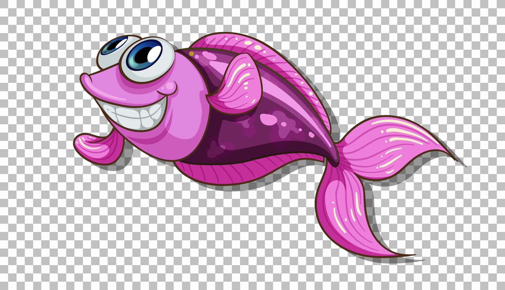 un personaje de dibujos animados de pescado aislado vector