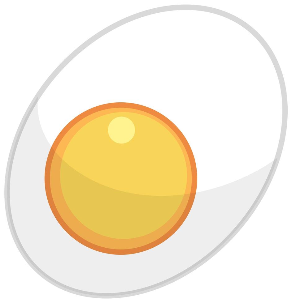simple egg on white background vector