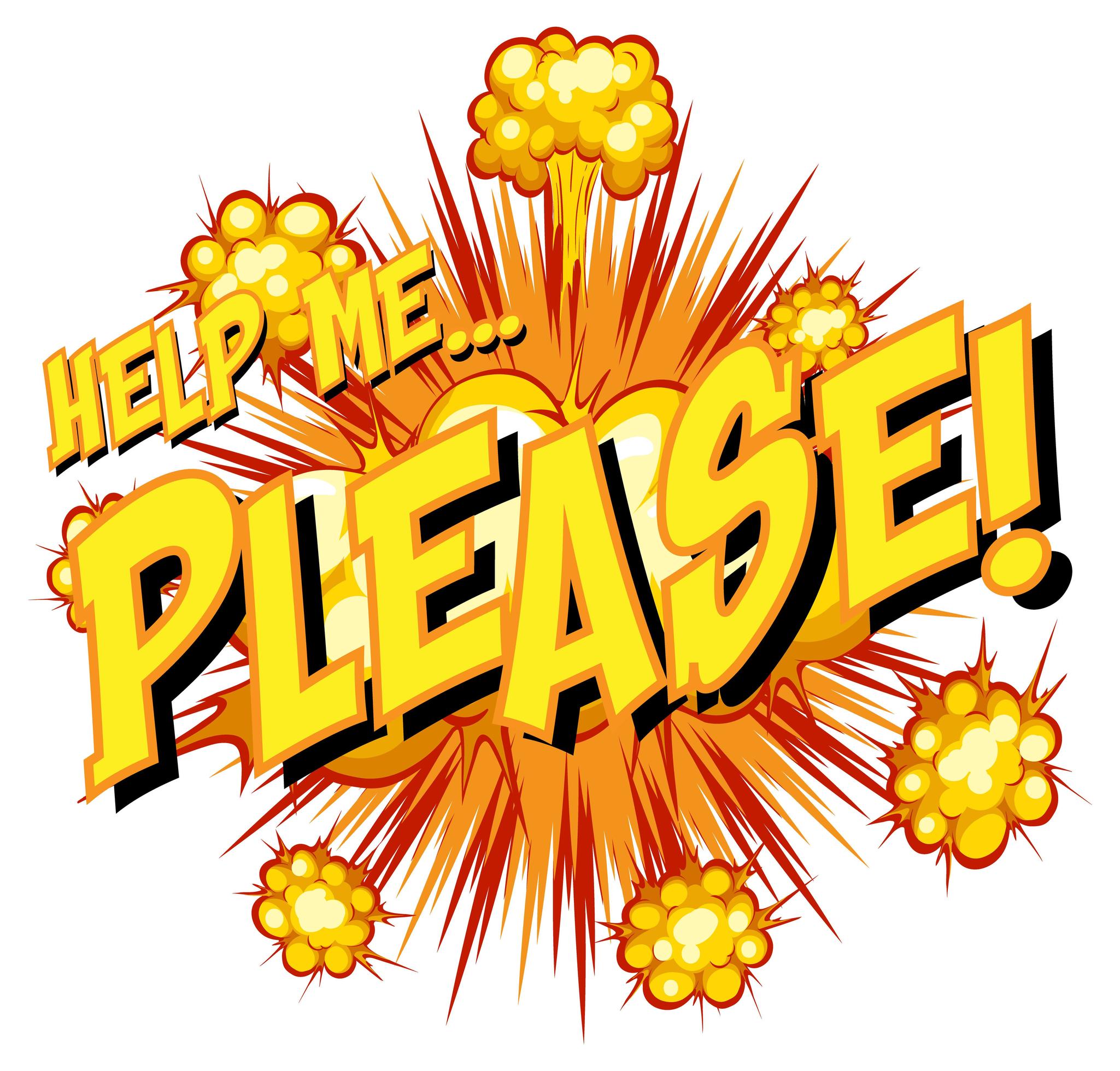 Comic speech bubble with help me please text 1858796 Vector Art at Vecteezy