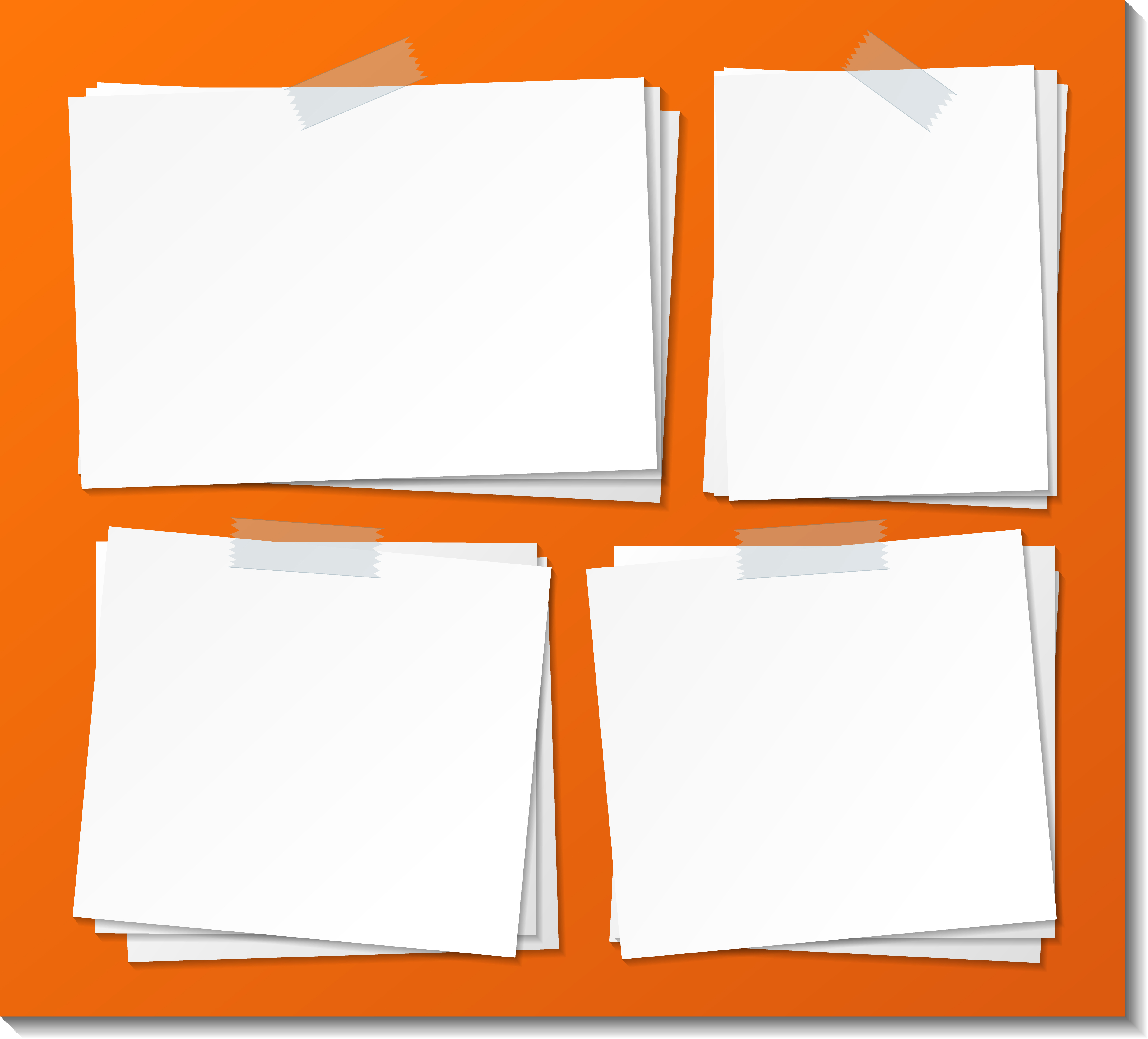 Set of empty sticky note paper template 1858814 Vector Art at Vecteezy
