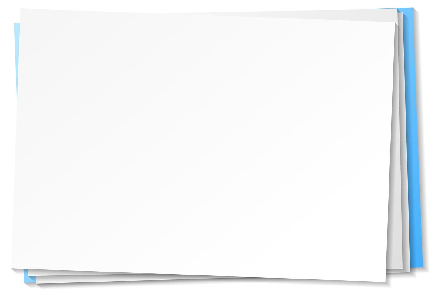 Blank paper note template on white background vector