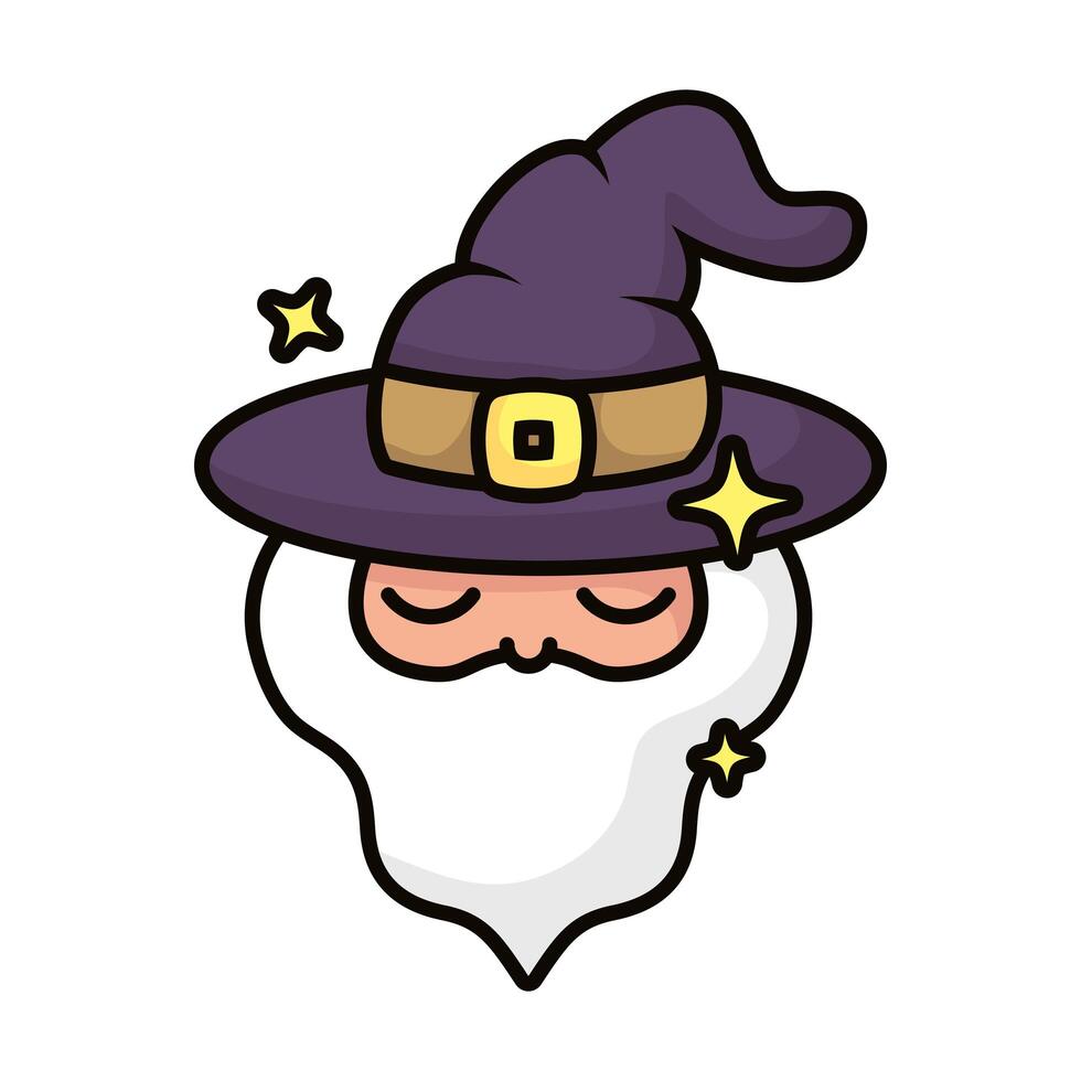 magician with hat magic sorcery vector