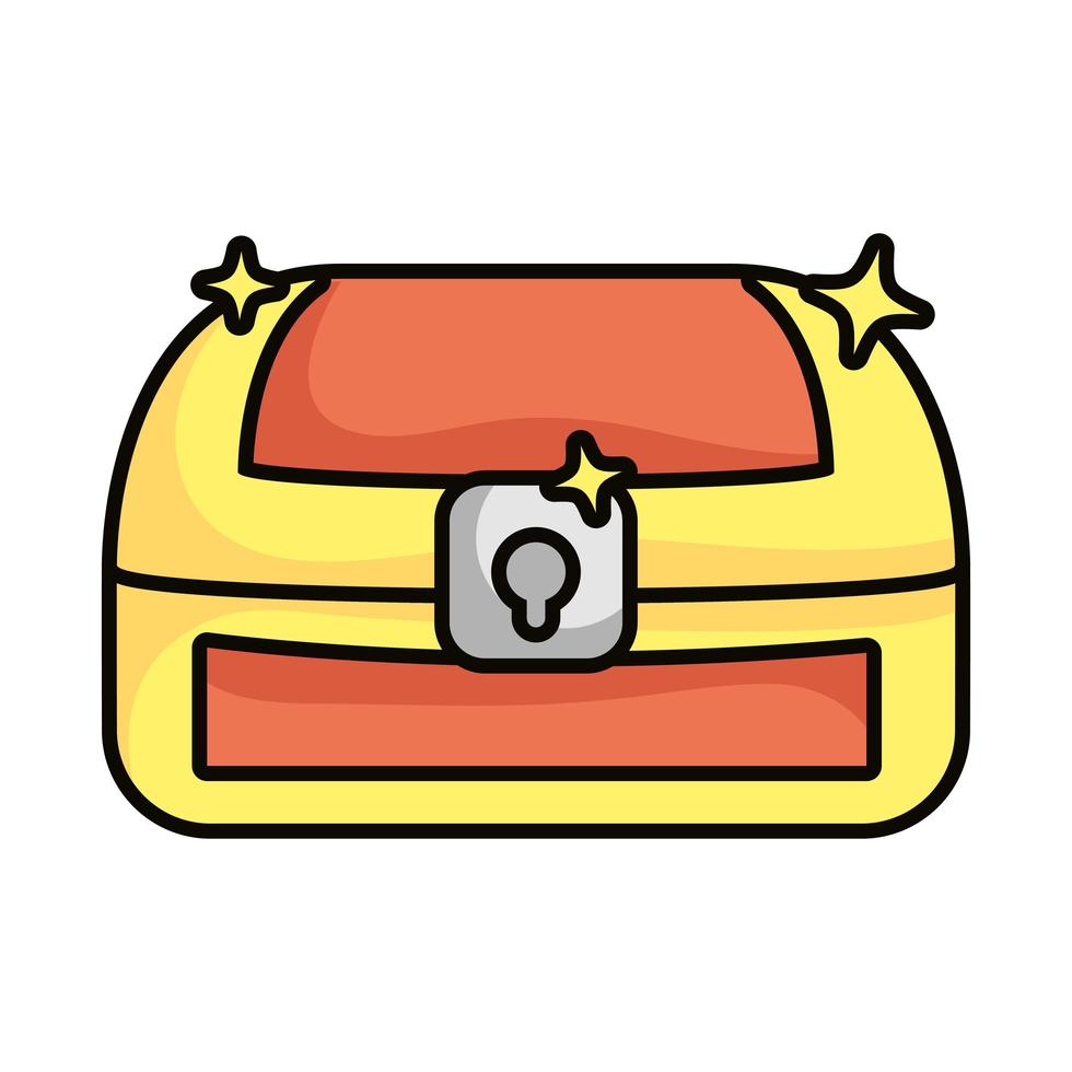 treasure chest magic isolated icon vector