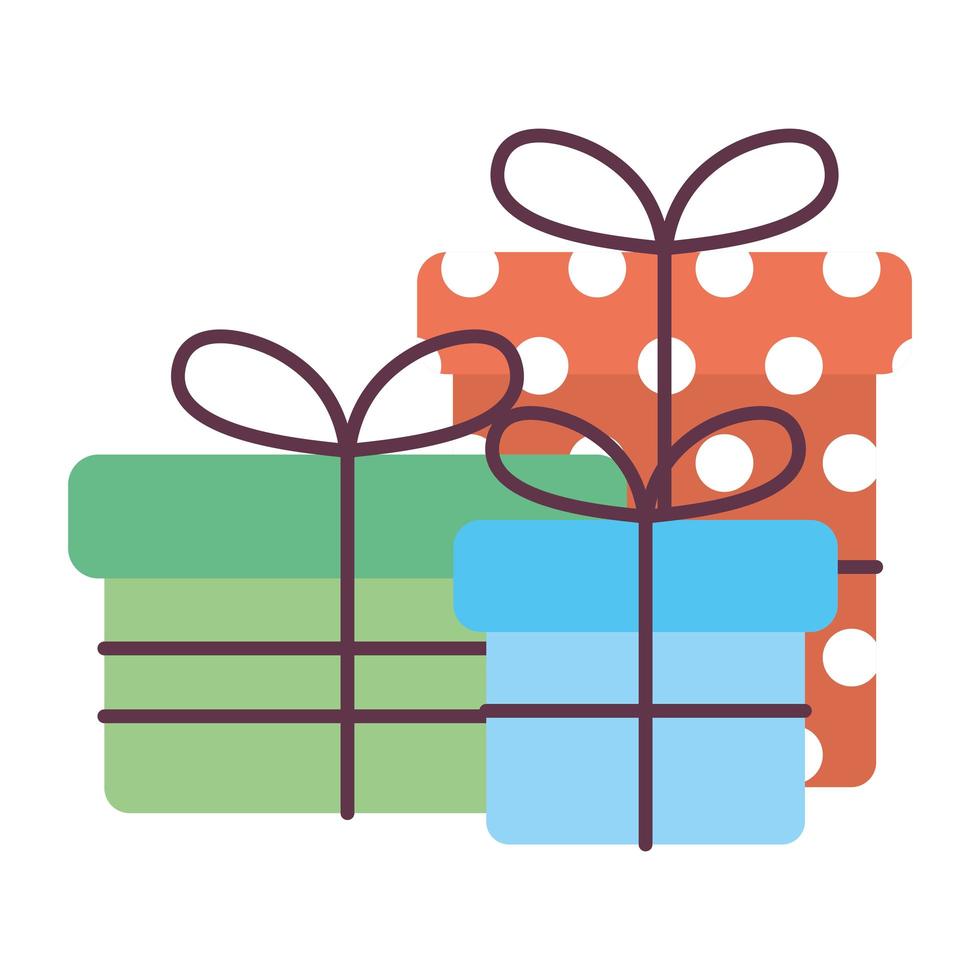 gift boxes isolated icons vector