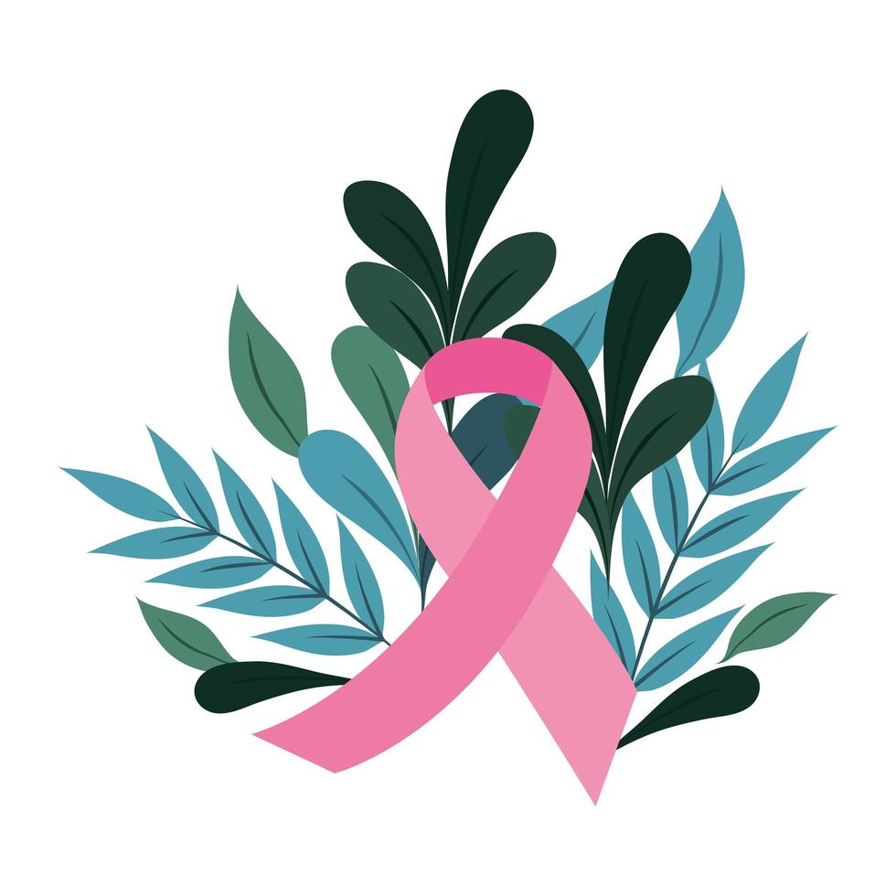 breast cancer awareness month, pink ribbon motivation vector