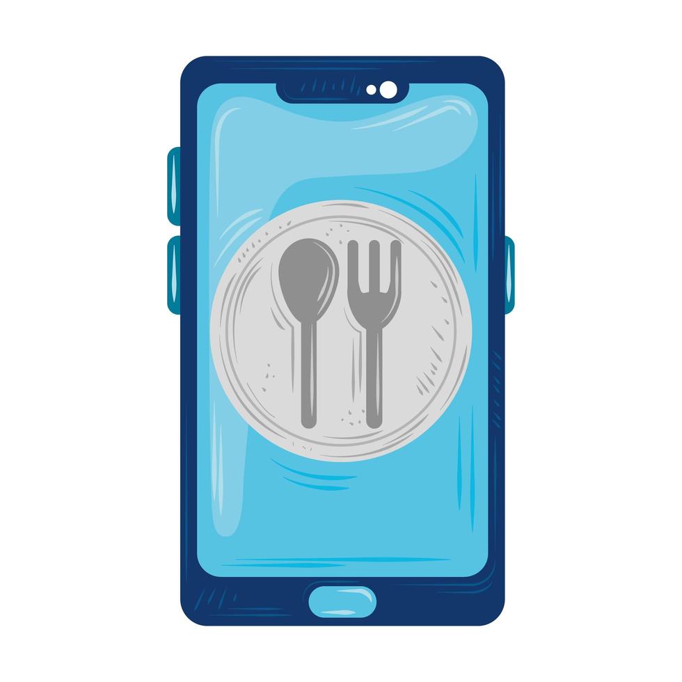 fast delivery service smartphone appliation online order vector