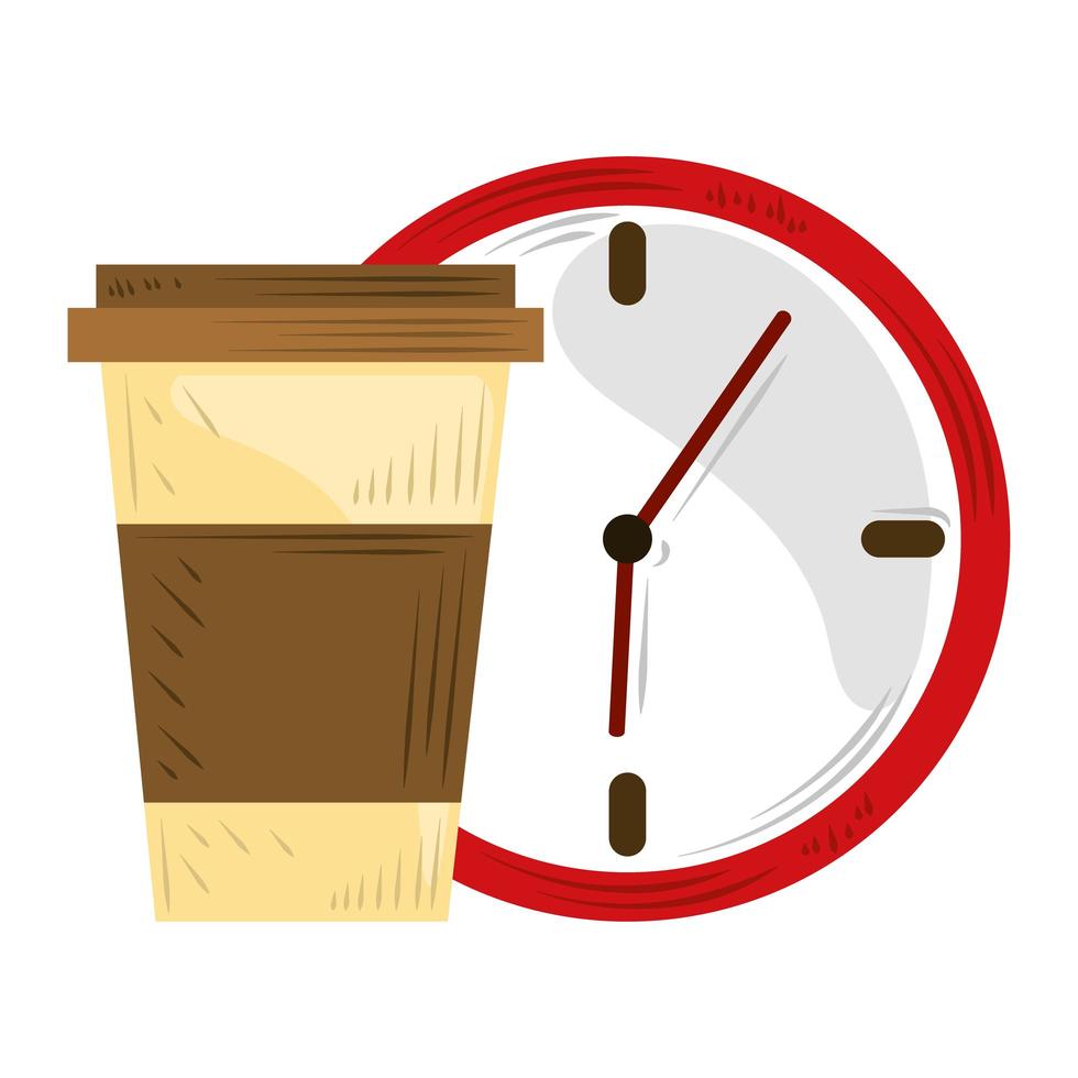 fast delivery service all time coffee bar vector