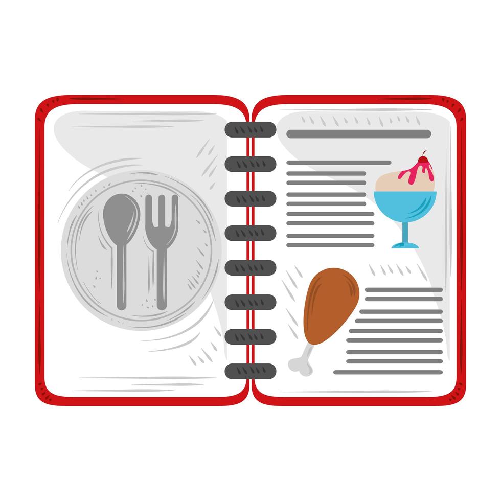 fast delivery service restaurant menu vector