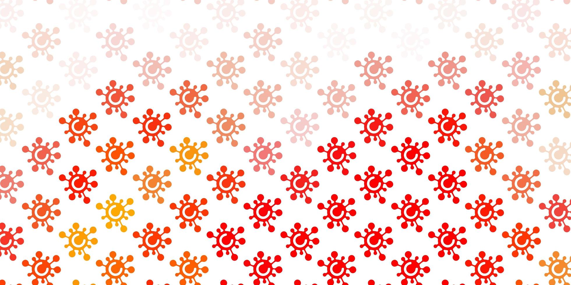 Light Orange vector texture with disease symbols.