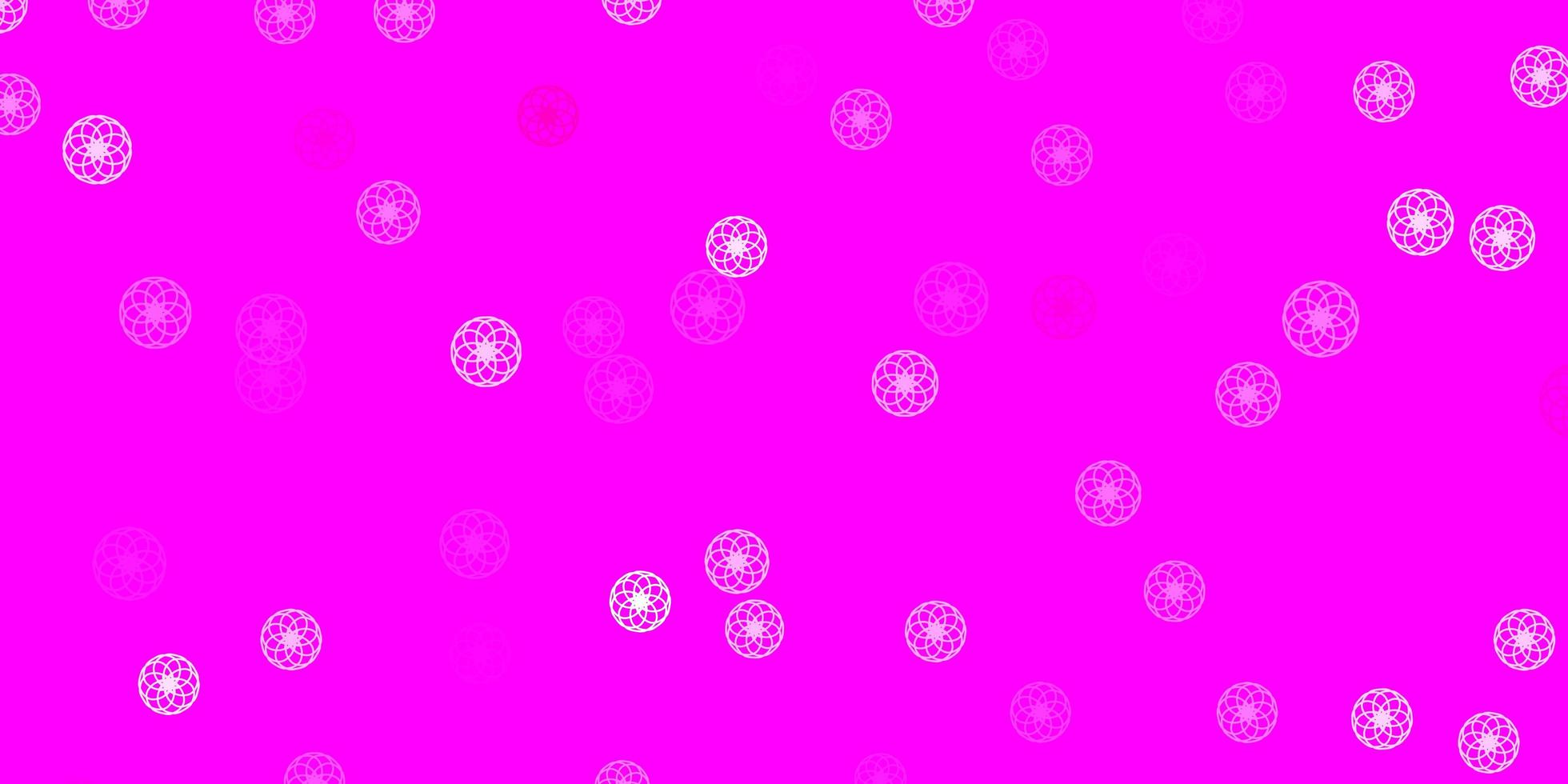 Light Pink vector background with bubbles.