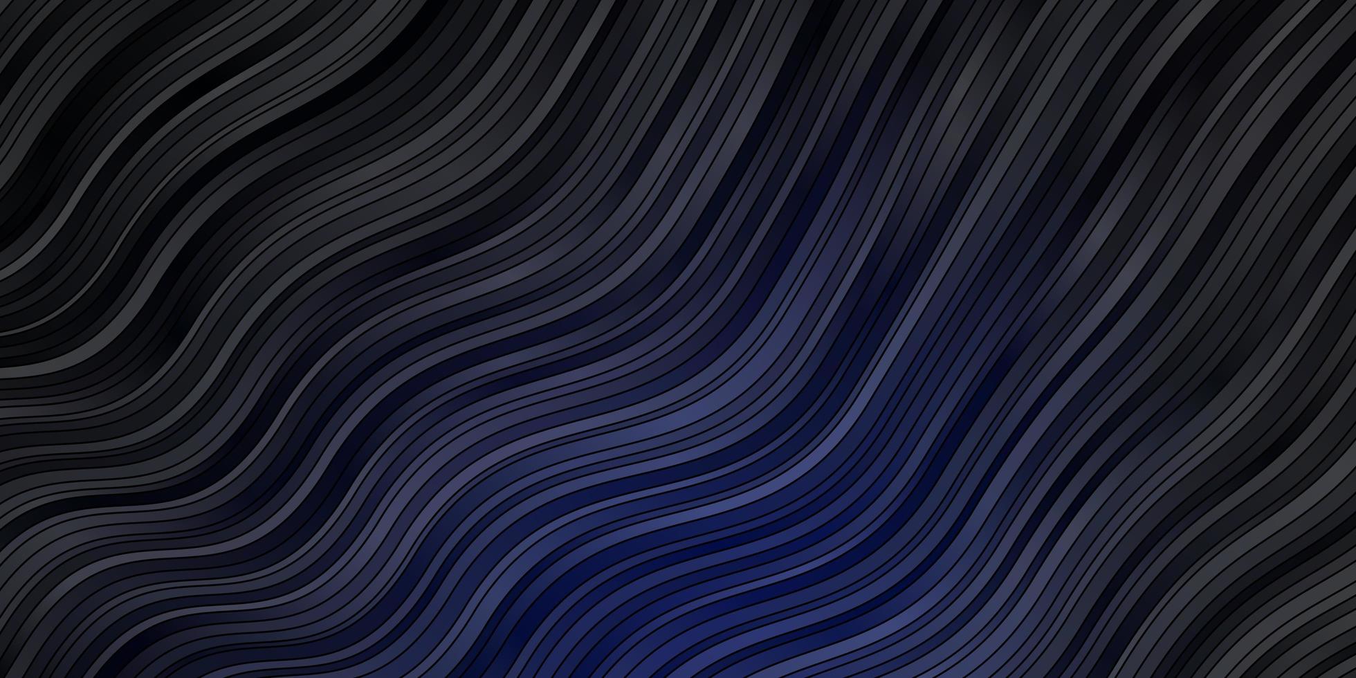 plantilla de vector azul oscuro con curvas.