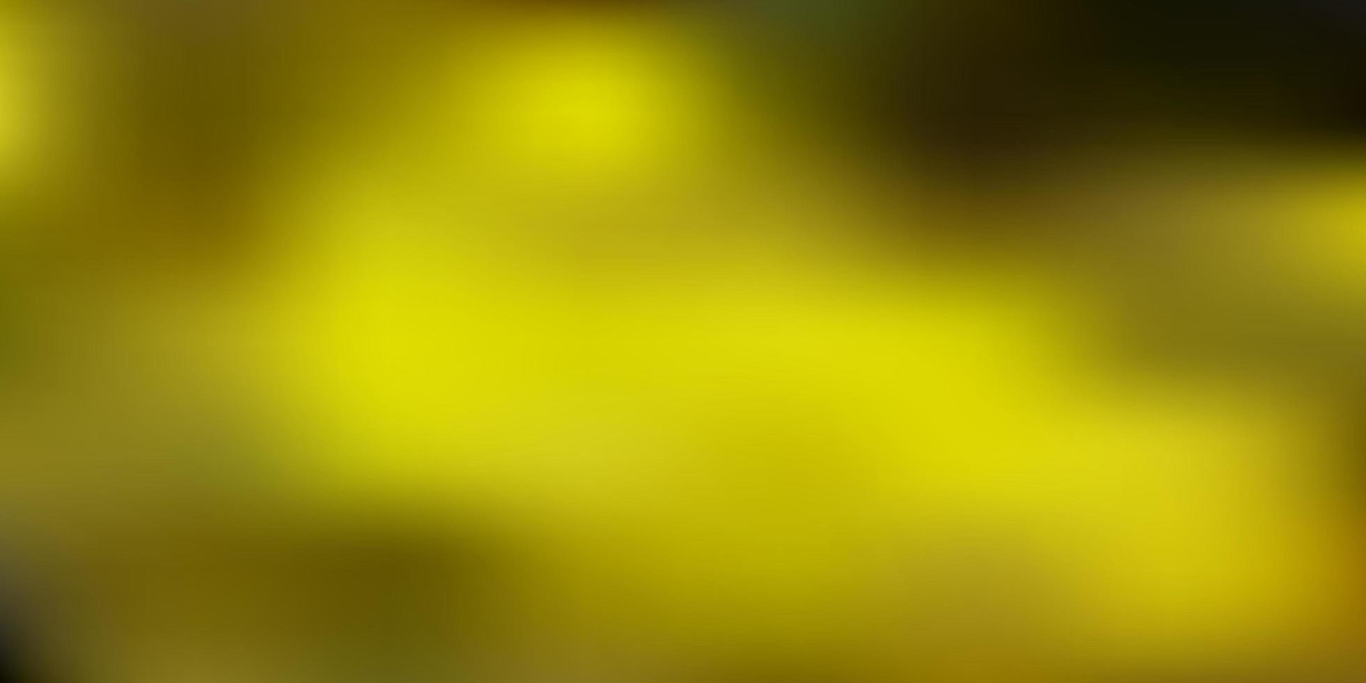 Fondo de desenfoque degradado de vector verde oscuro, amarillo.