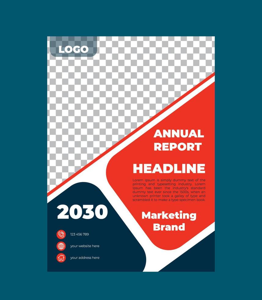 Annual Report Business Flyer Template vector