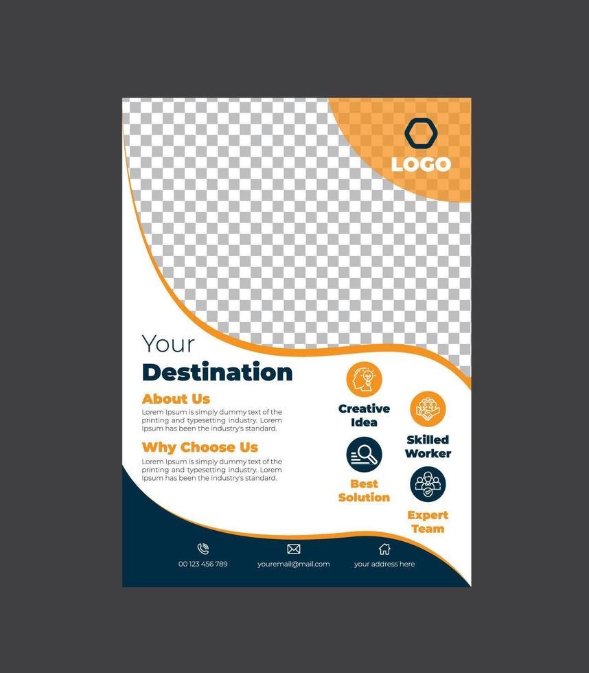 Modern Corporate Flyer Template Design vector