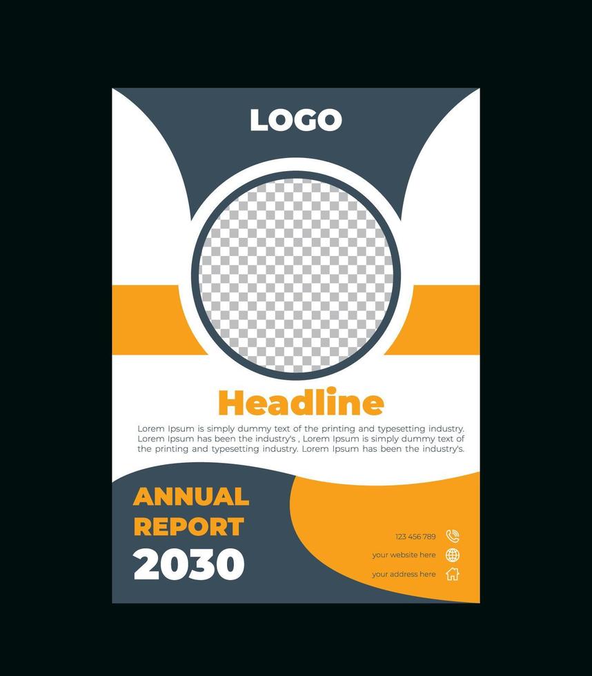 Annual Report Flyer Template Design vector