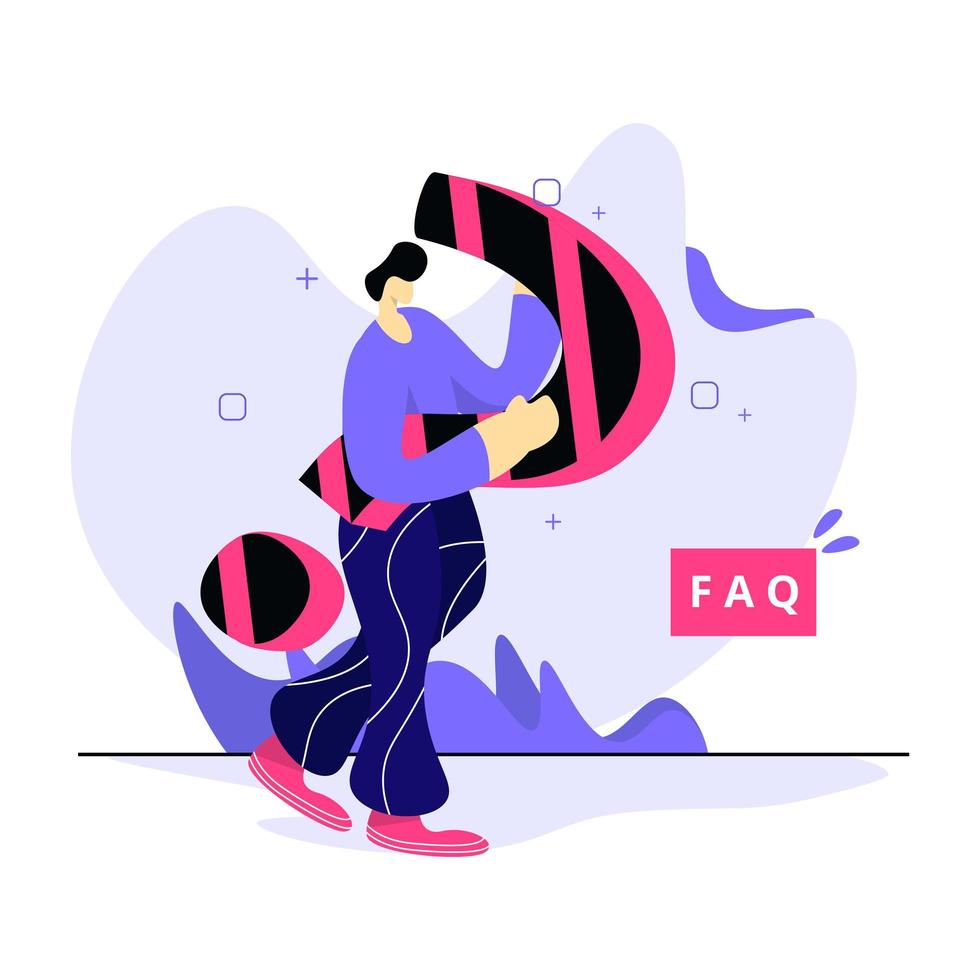 Illustration Frequently Asked Questions vector