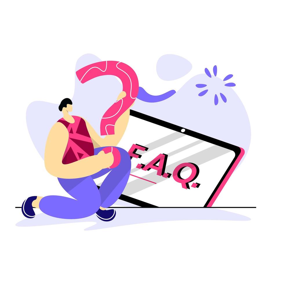 Illustration Frequently Asked Questions vector