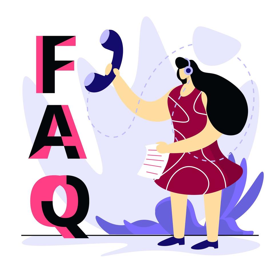 Illustration Frequently Asked Questions vector