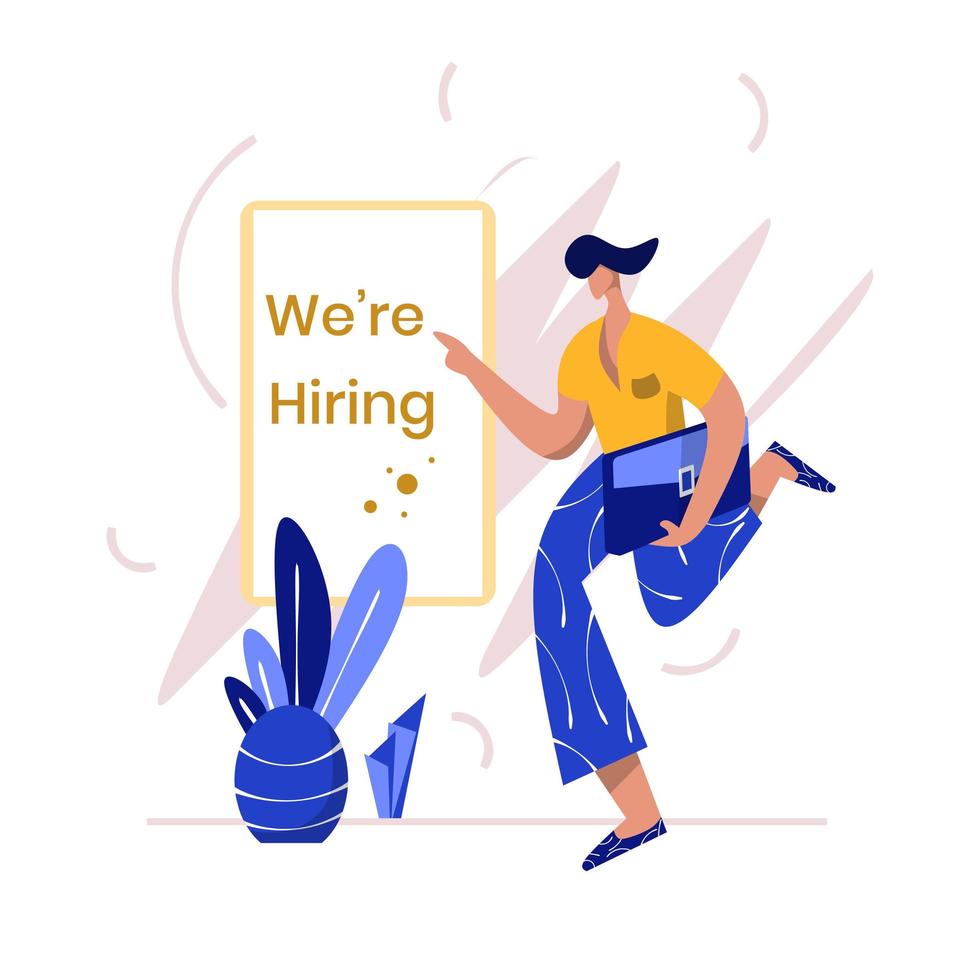 We Are Hiring Illustration vector