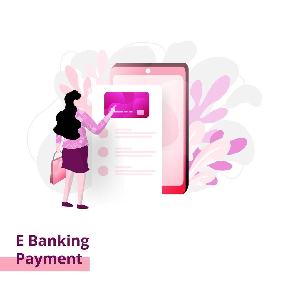 Landing Banking Payment page vector