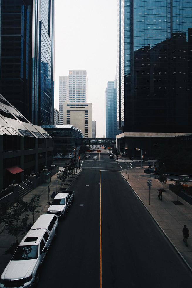 Buildings and street in Calgary photo