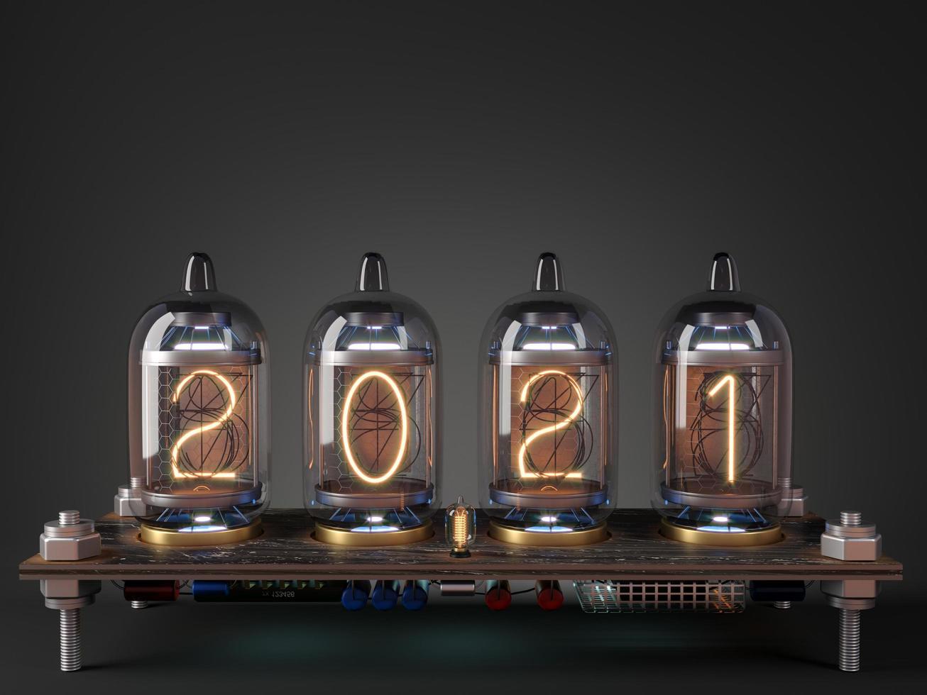 Tube processor calendar and date 2021 new year photo