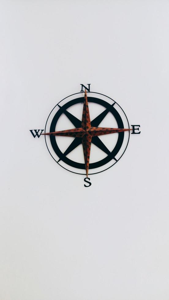 Brass compass decor photo