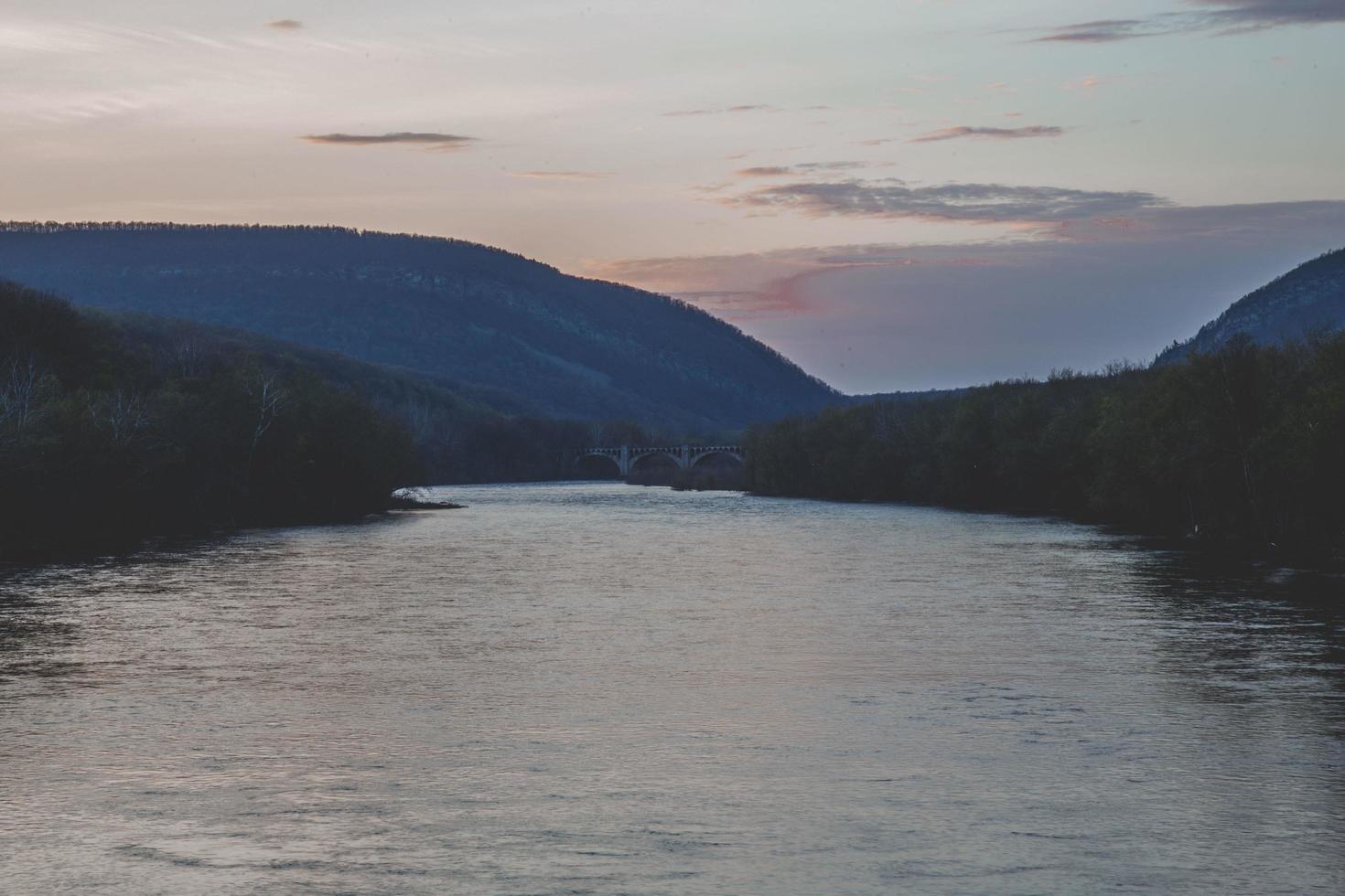 River at golden hour photo