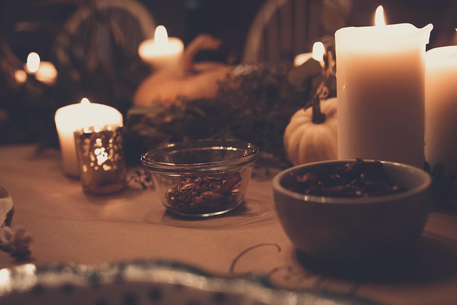 Close-up of candles photo